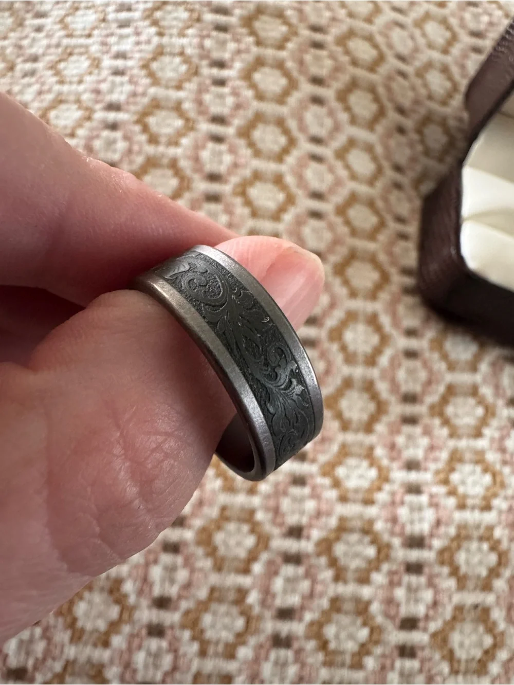 Men's Pewter Titanium and Tantalum Ring